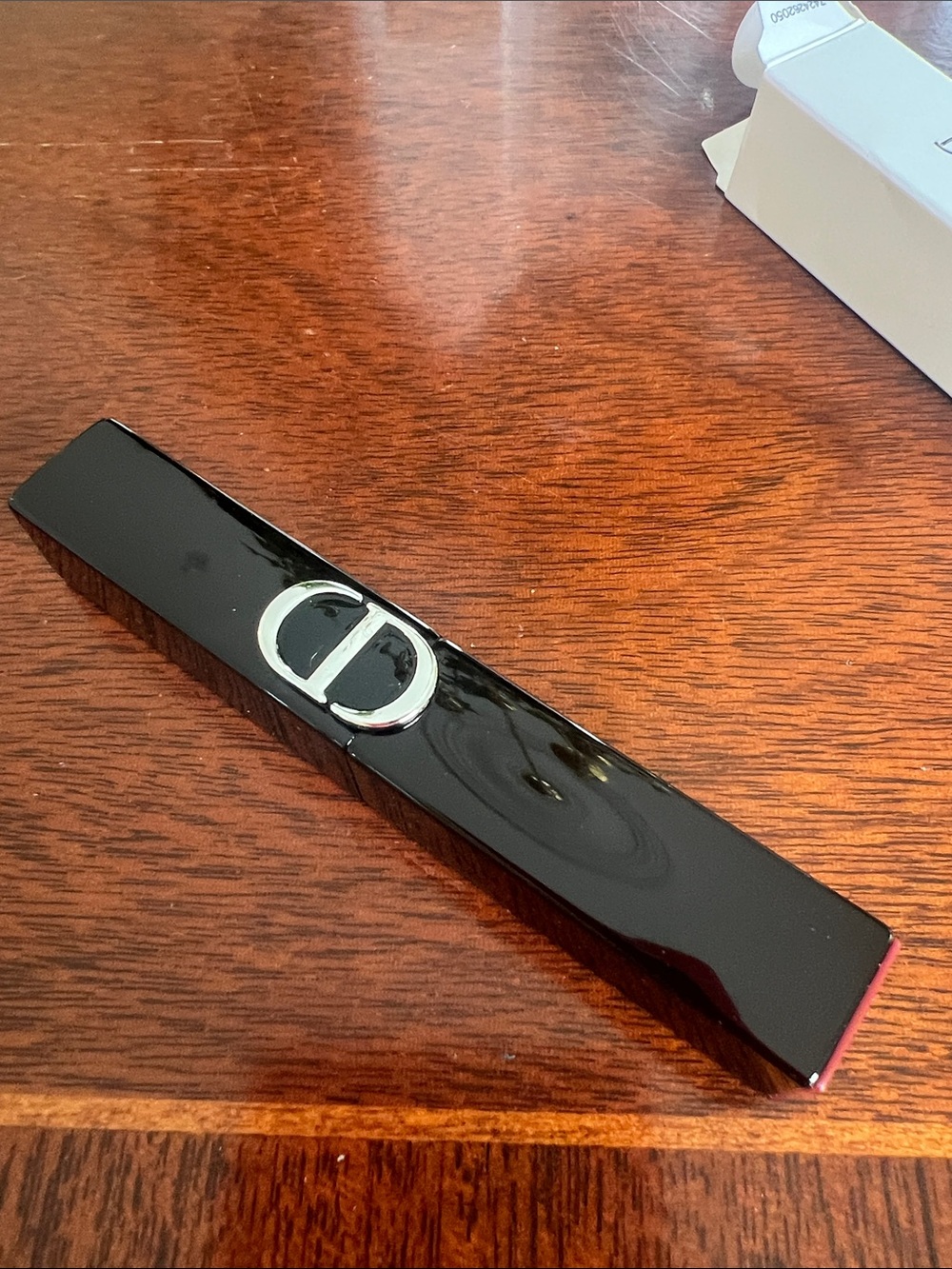 Dior Black Lipstick Case with Silver CD Emblem colorberry attitude shine